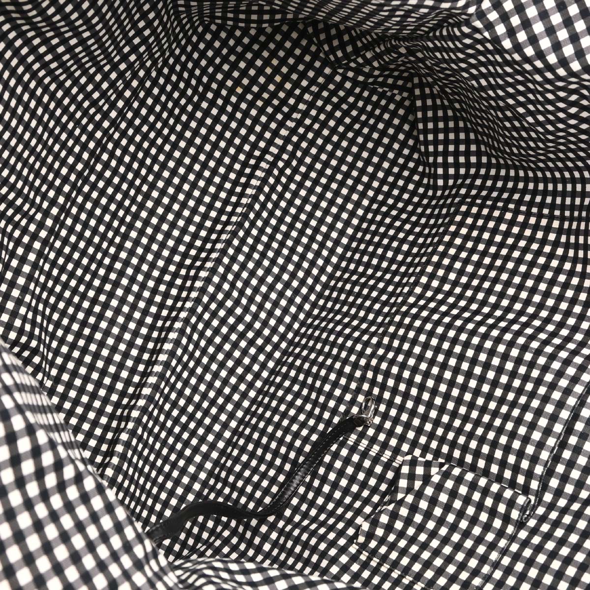 Chanel 2011 Black White Canvas Gingham Check Tote Handbag