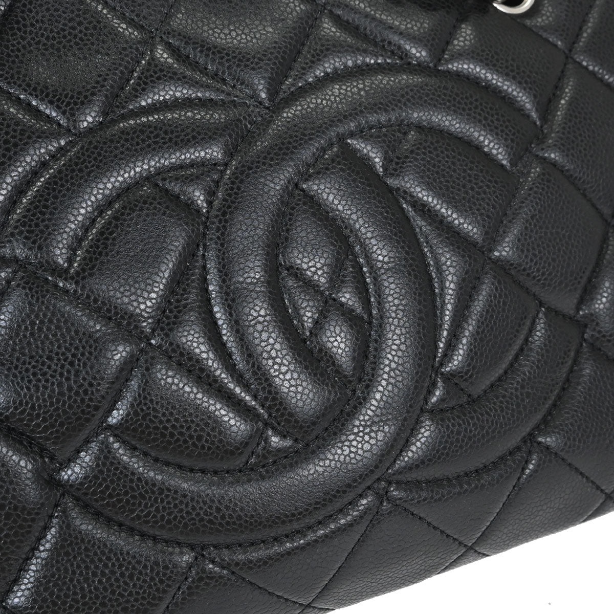 Chanel Black Caviar Skin Timeless Tote Bag