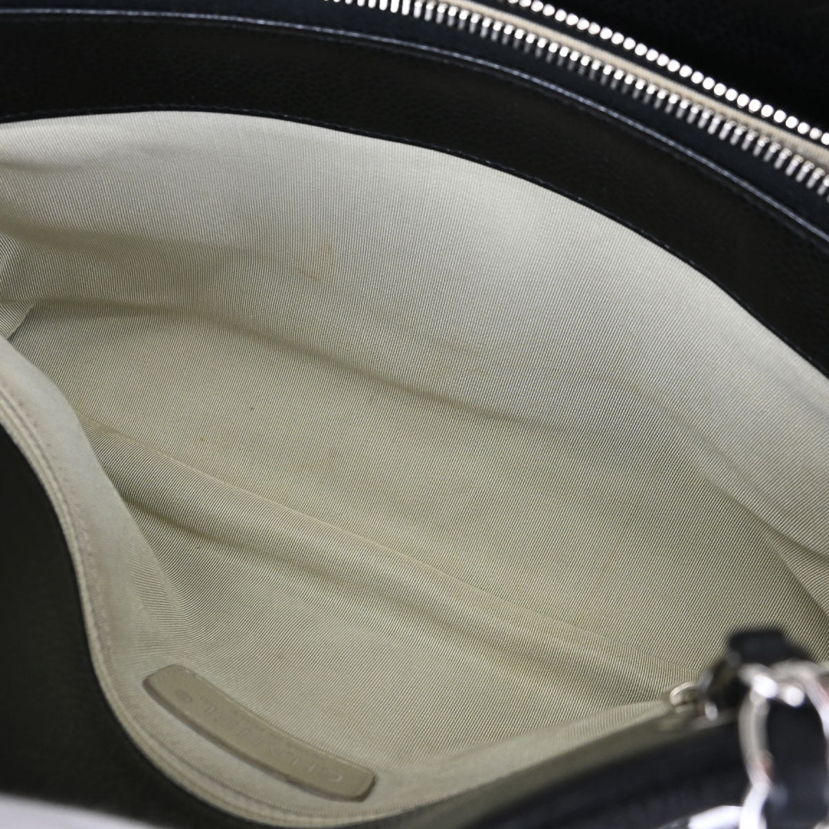Chanel Black Caviar Skin Timeless Tote Bag