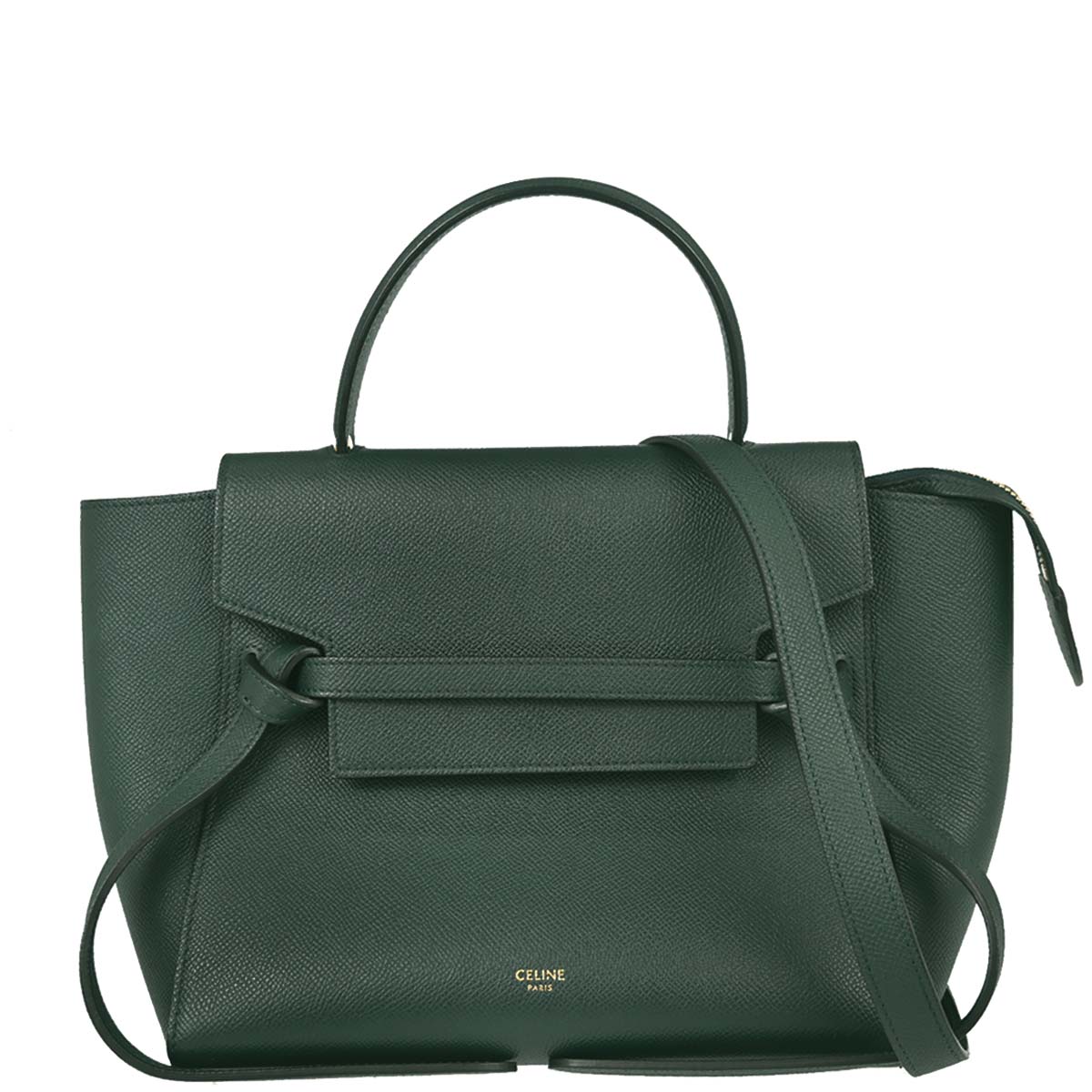 Celine Green Leather Belt Bag Micro 2way Shoulder Handbag