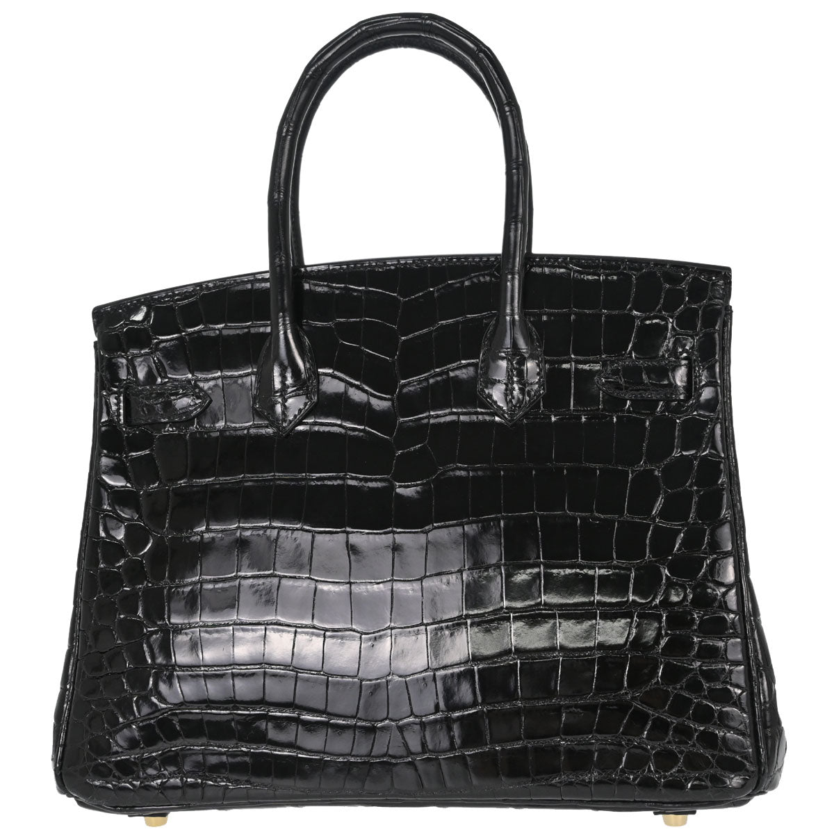 Hermes * Black Niloticus Birkin 30 Handbag