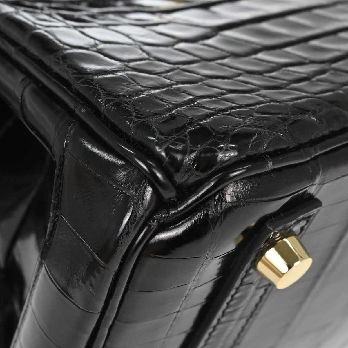 Hermes * Black Niloticus Birkin 30 Handbag