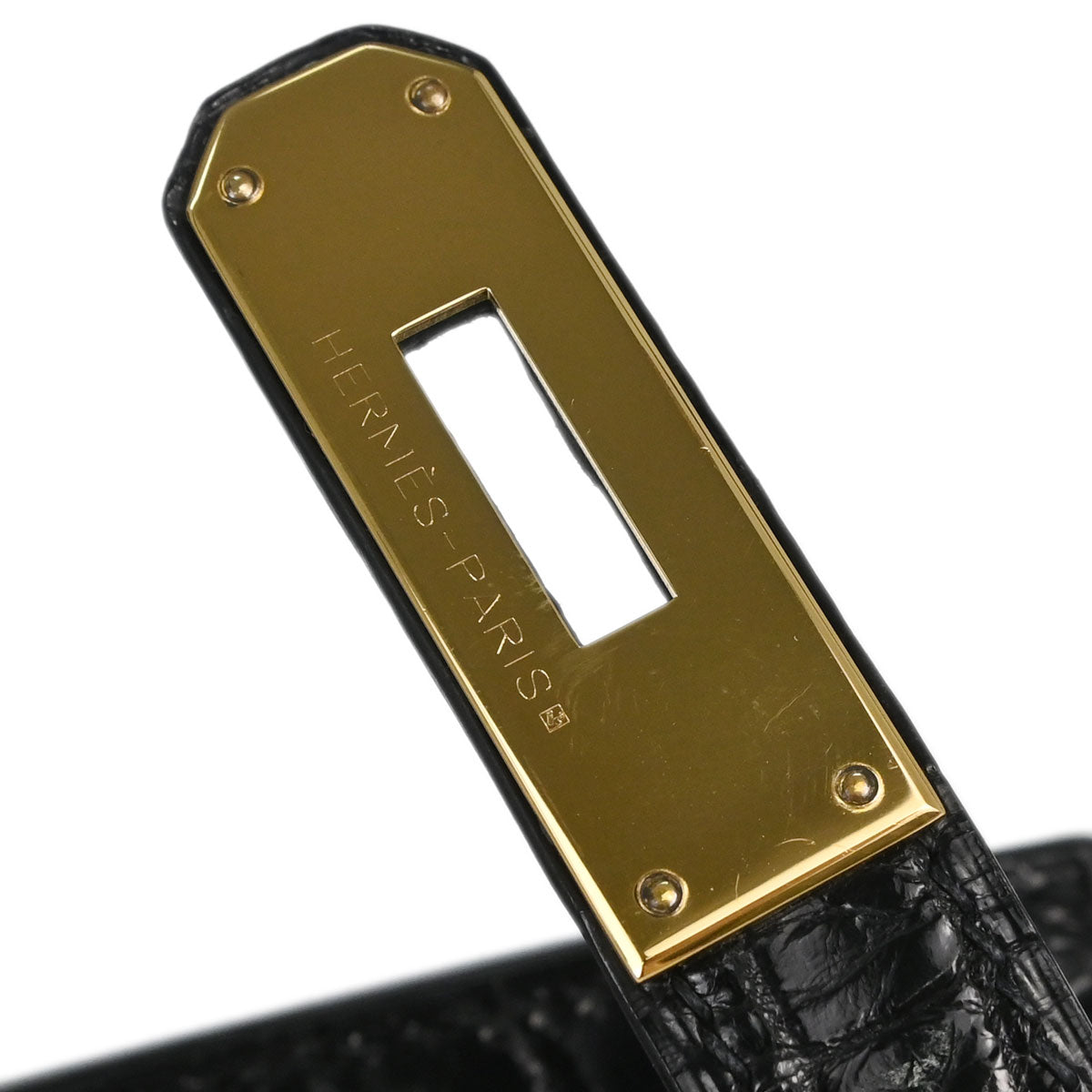 Hermes * Black Niloticus Birkin 30 Handbag
