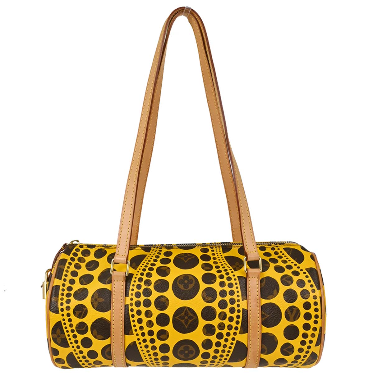 Louis Vuitton Yellow Pumpkin Dot Papillon 30 Handbag M40688