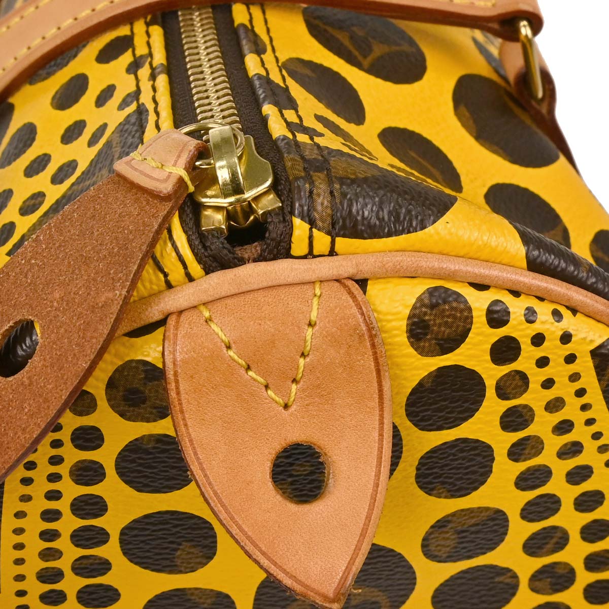 Louis Vuitton Yellow Pumpkin Dot Papillon 30 Handbag M40688