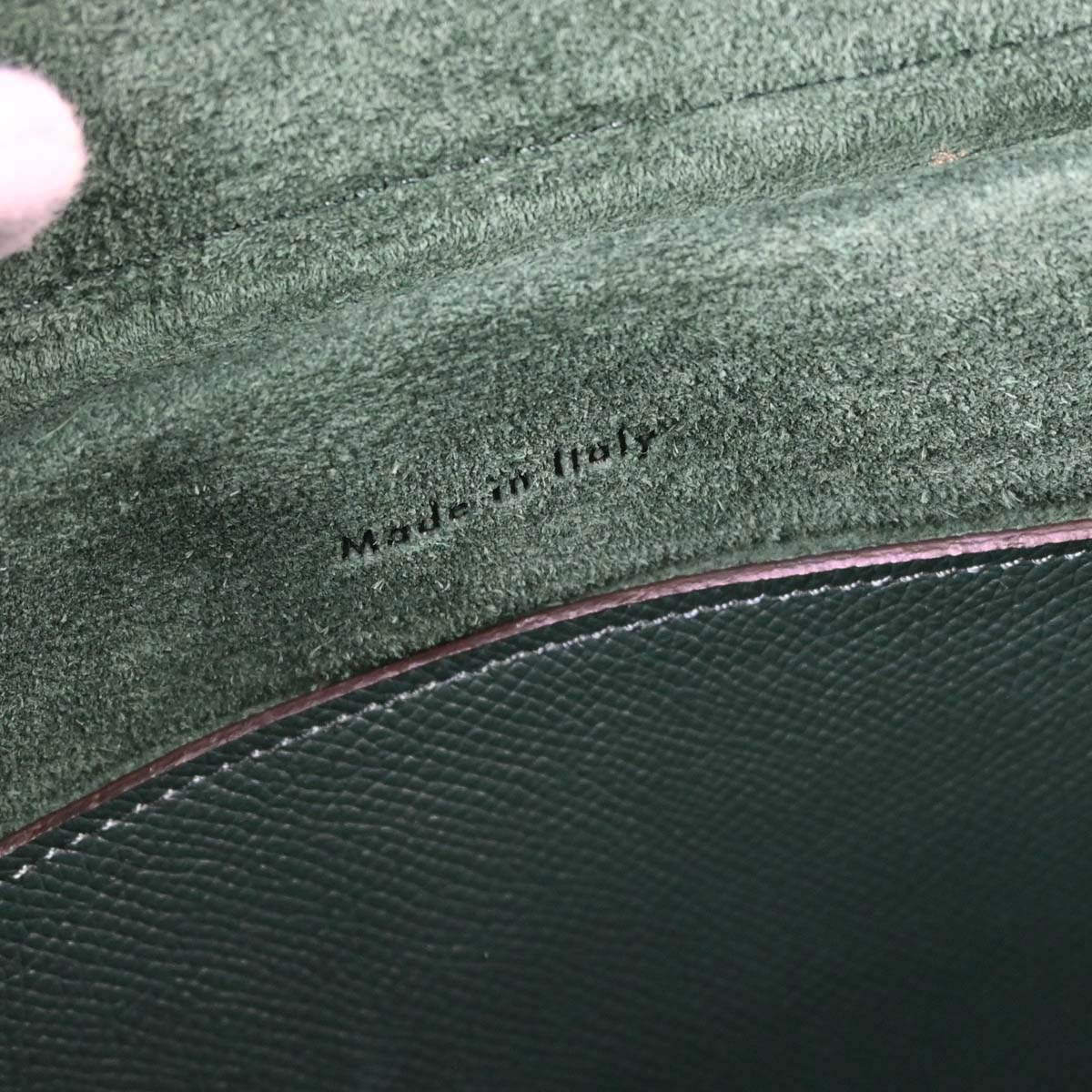 Celine Green Leather Belt Bag Micro 2way Handbag