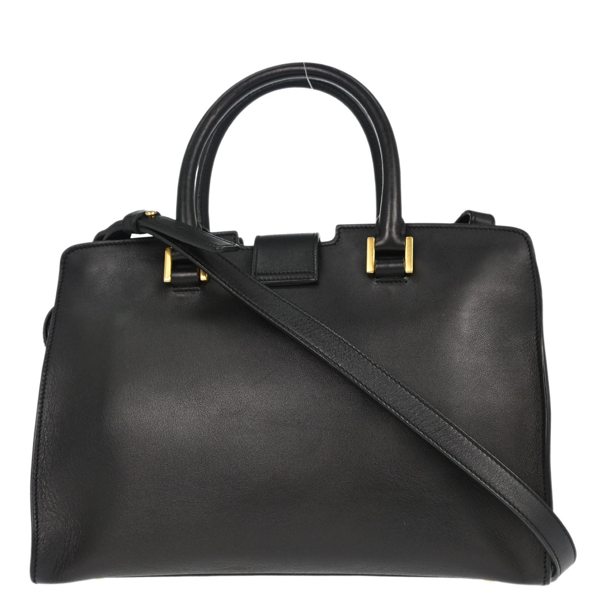Saint Laurent Black Calfskin Baby Cabas 2way Shoulder Handbag