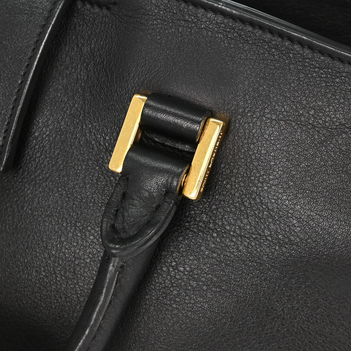 Saint Laurent Black Calfskin Baby Cabas 2way Shoulder Handbag