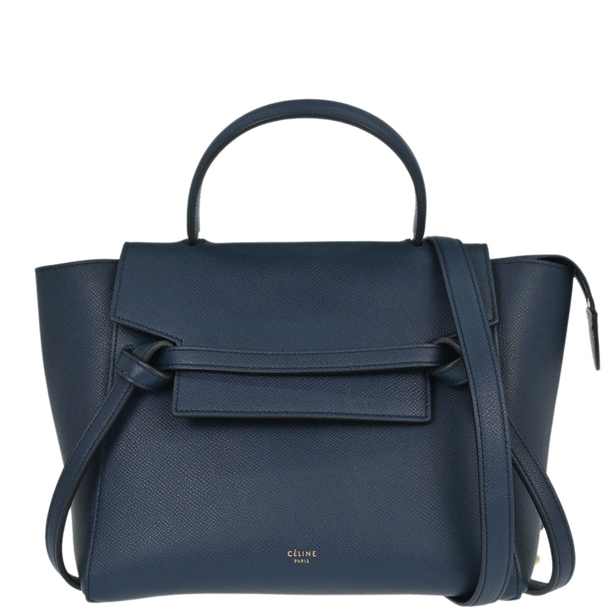 Celine Navy Calfskin Belt Bag Micro 2way Shoulder Handbag
