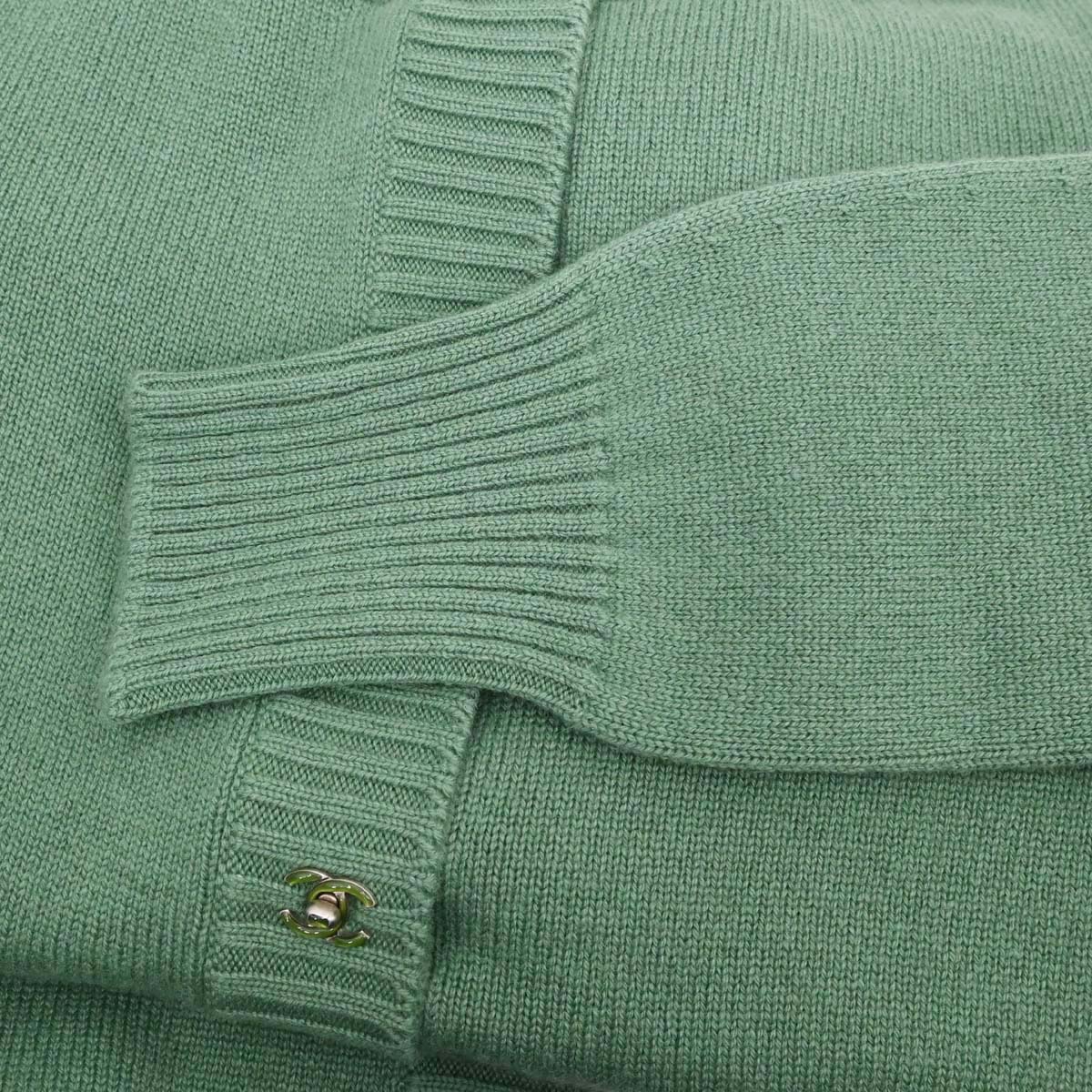 Chanel 2012 Knit Dress Long Cardigan Green #40