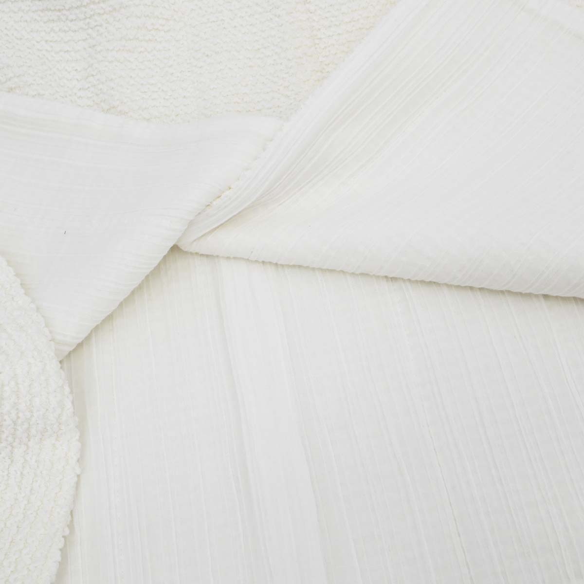 Chanel 2011 Setup Suit Jacket Skirt White Tweed #42