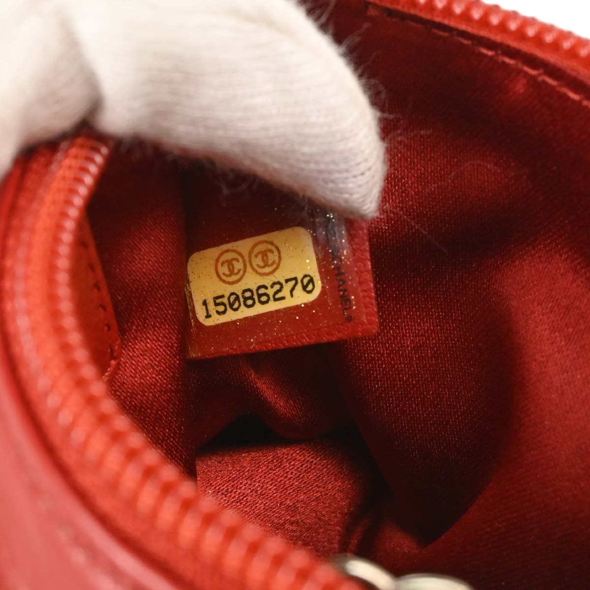Chanel 2011 Red Lambskin Coin Purse Wallet