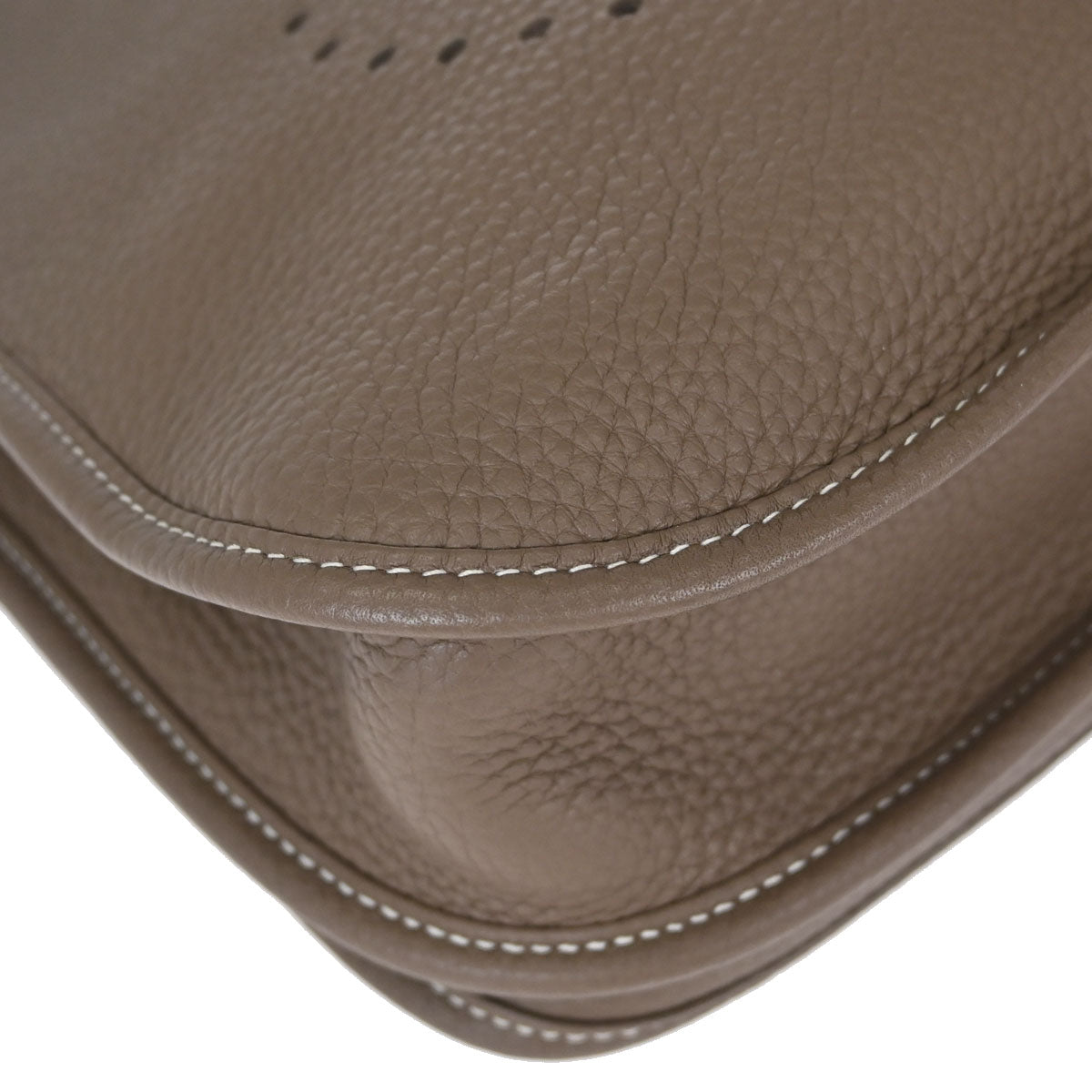 Hermes Etoupe Taurillon Clemence Evelyne 3 29 PM Shoulder Bag