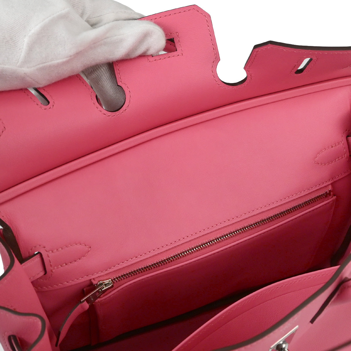 Hermes Rose Azalee Swift Birkin 25 Handbag