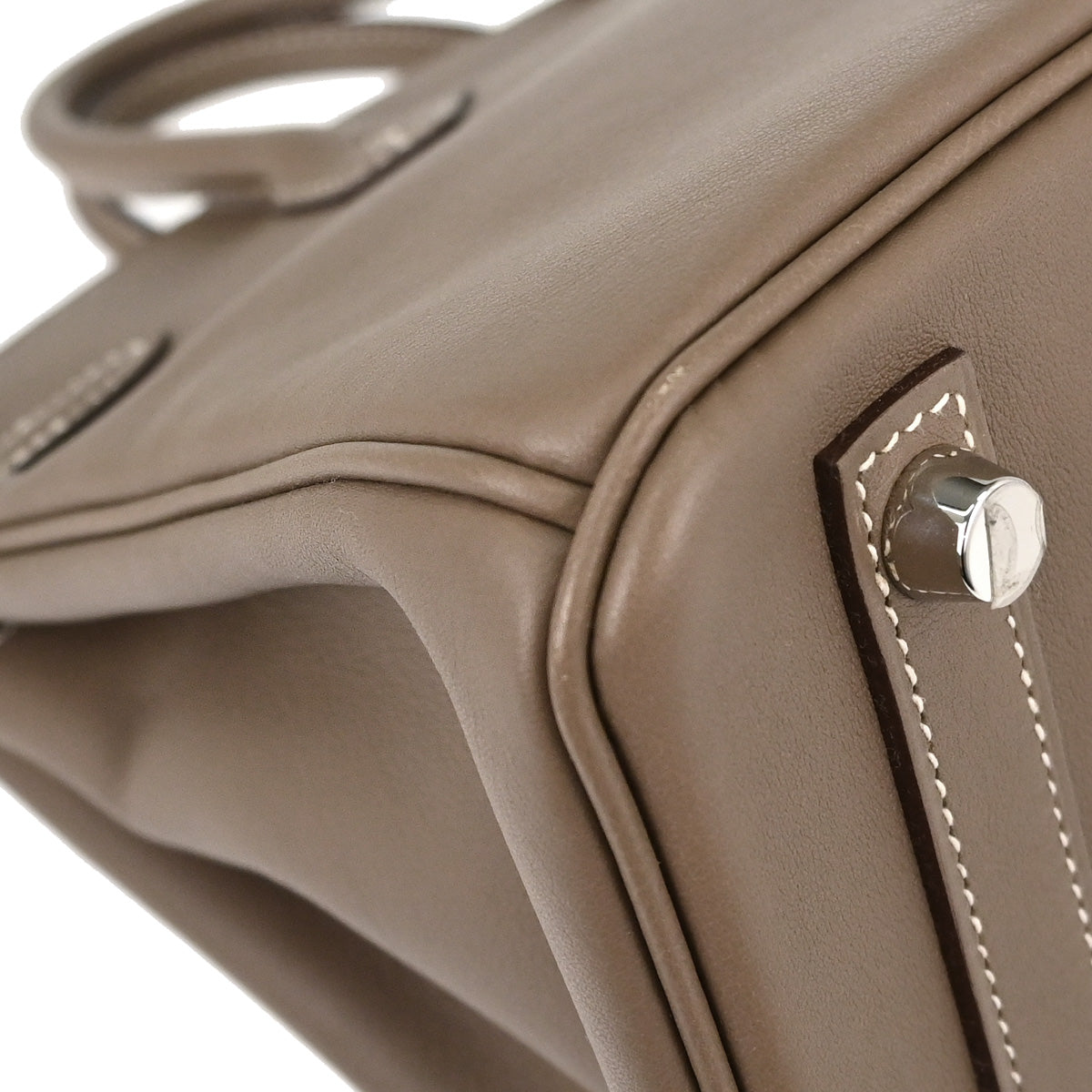 Hermes Etoupe Gray Swift Birkin 25 Handbag