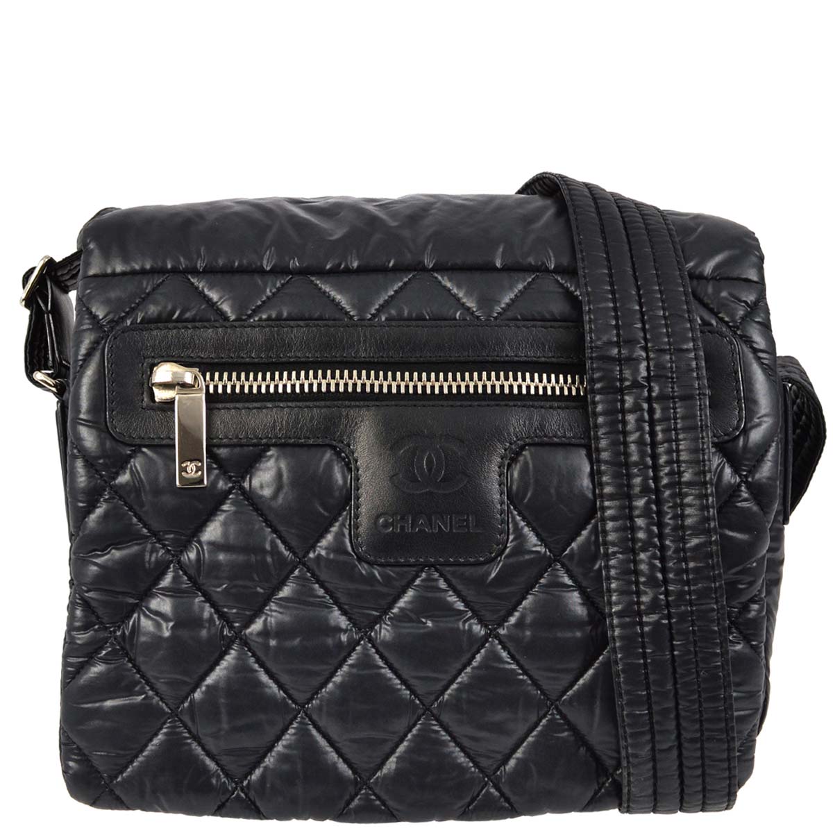 Chanel Black Nylon Coco Cocoon Shoulder Bag