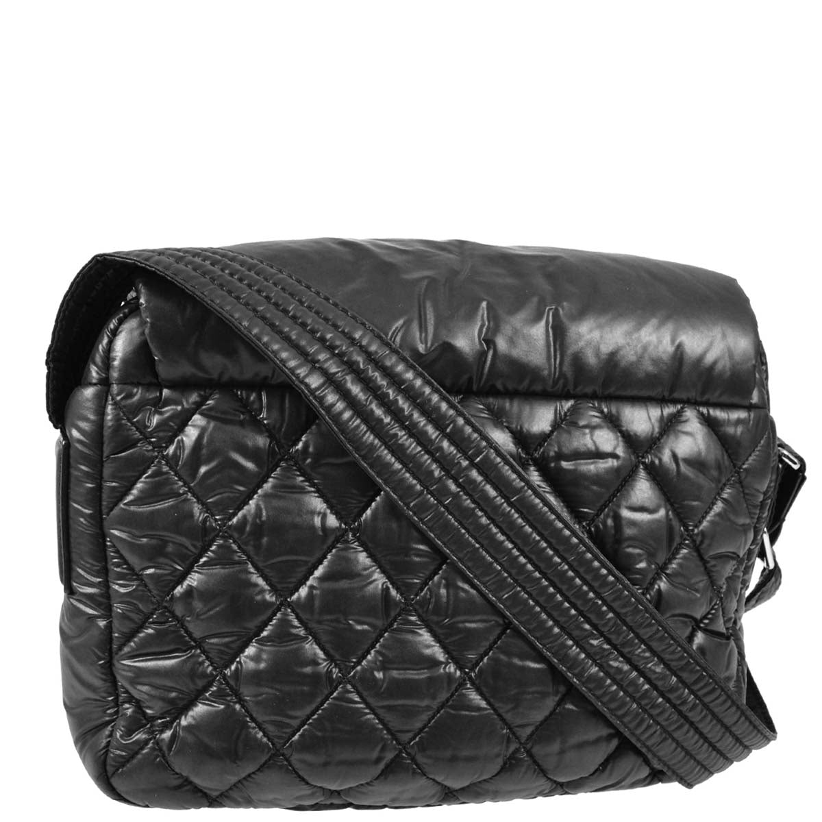 Chanel Black Nylon Coco Cocoon Shoulder Bag