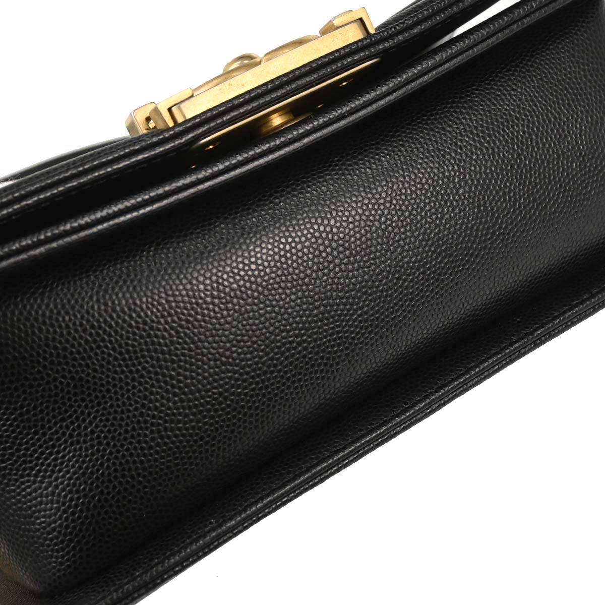 Boy Chanel Black Caviar Skin Small Chain Shoulder Bag