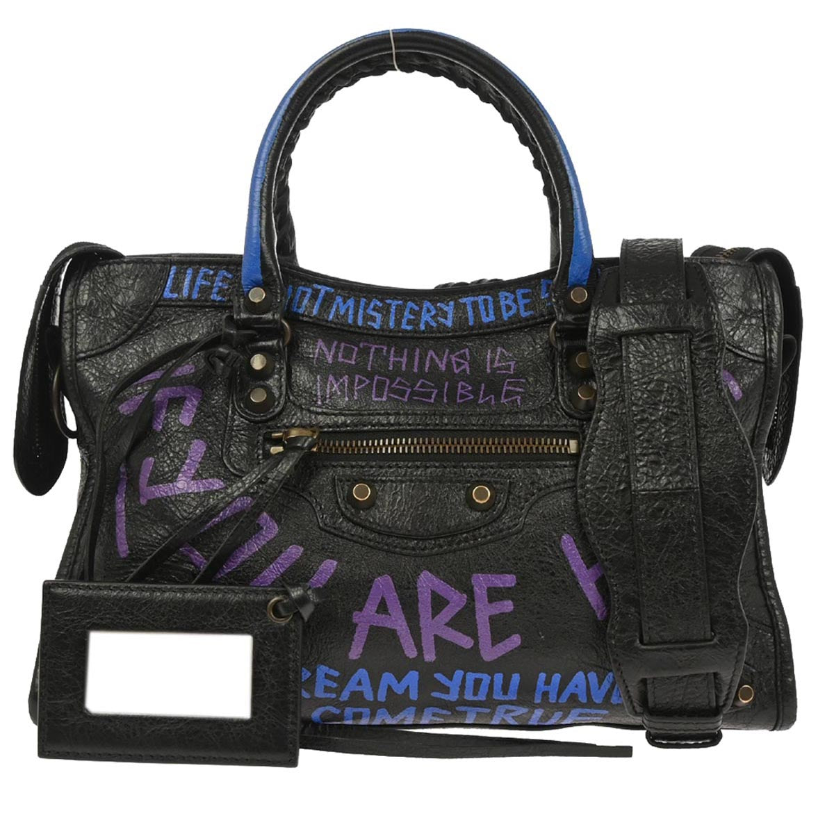 Balenciaga Black Classic Mini City 2way Shoulder Handbag