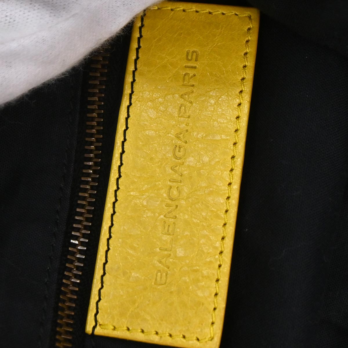 Balenciaga Yellow Lambskin The Day Handbag