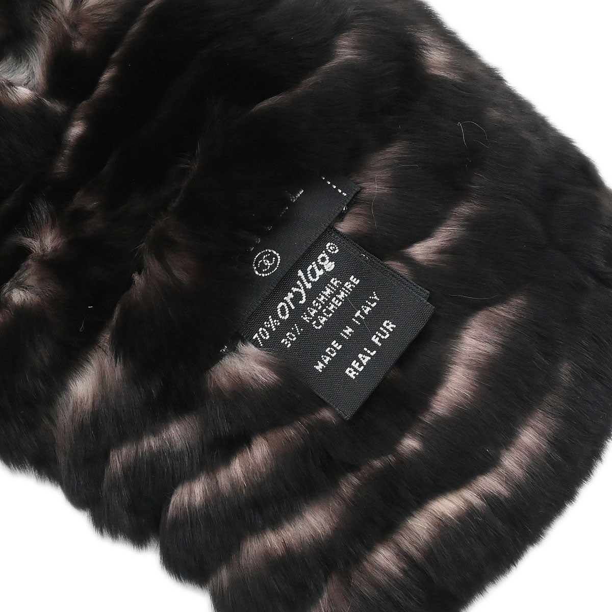 Chanel Orylag Shawl Muffler Stole Brown Small Good