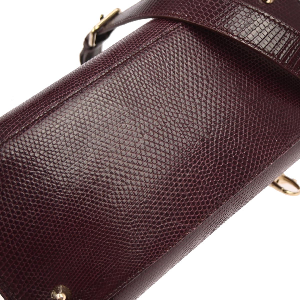 Christian Dior *Purple Lizard Medium Lady Dior 2way Shoulder Handbag