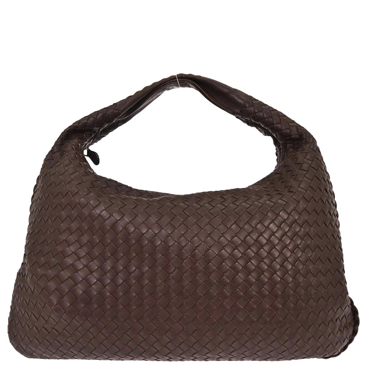 Bottega Veneta Brown Leather Intrecciato Hobo Handbag