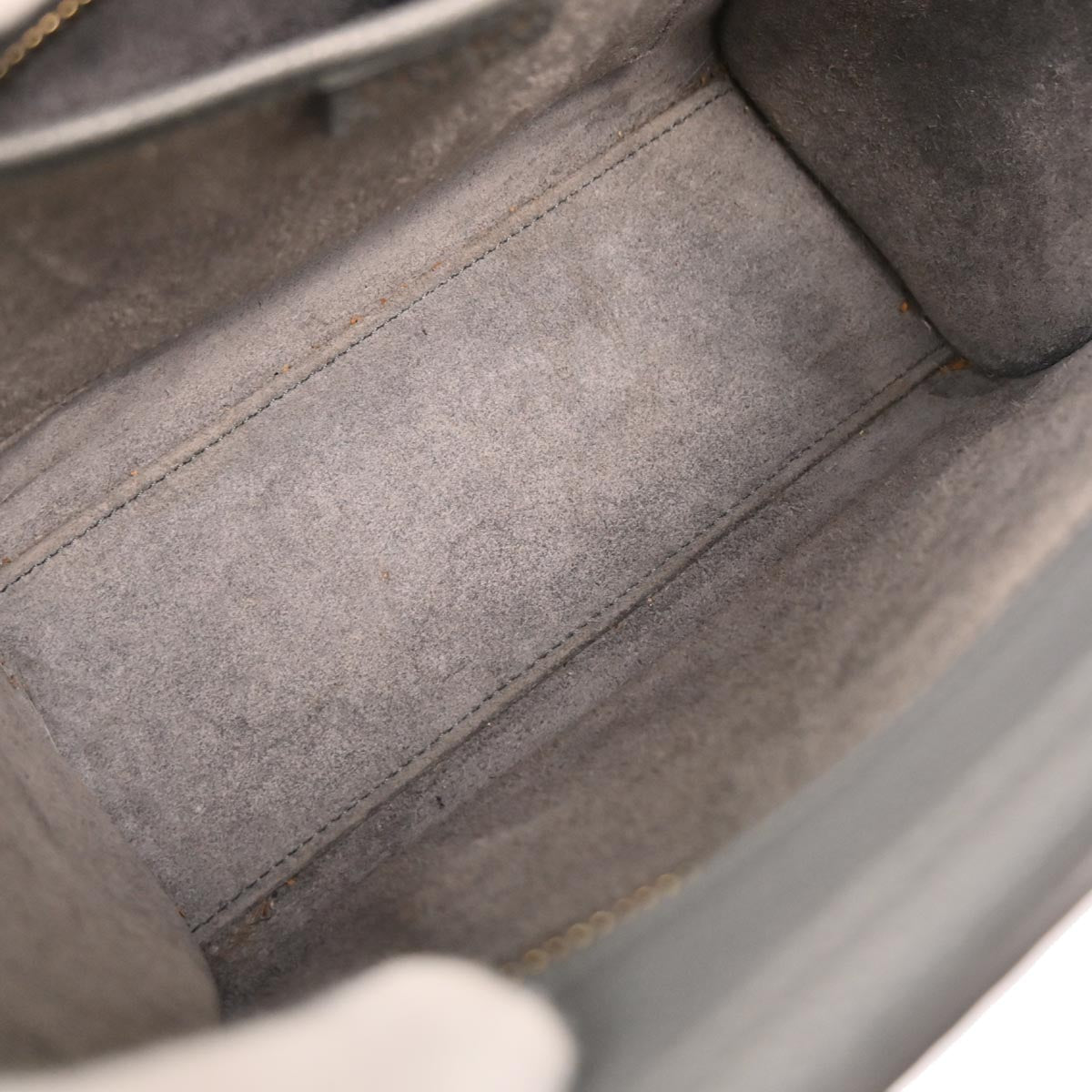 Celine Gray Nano Luggage 2way Shoulder Tote Bag