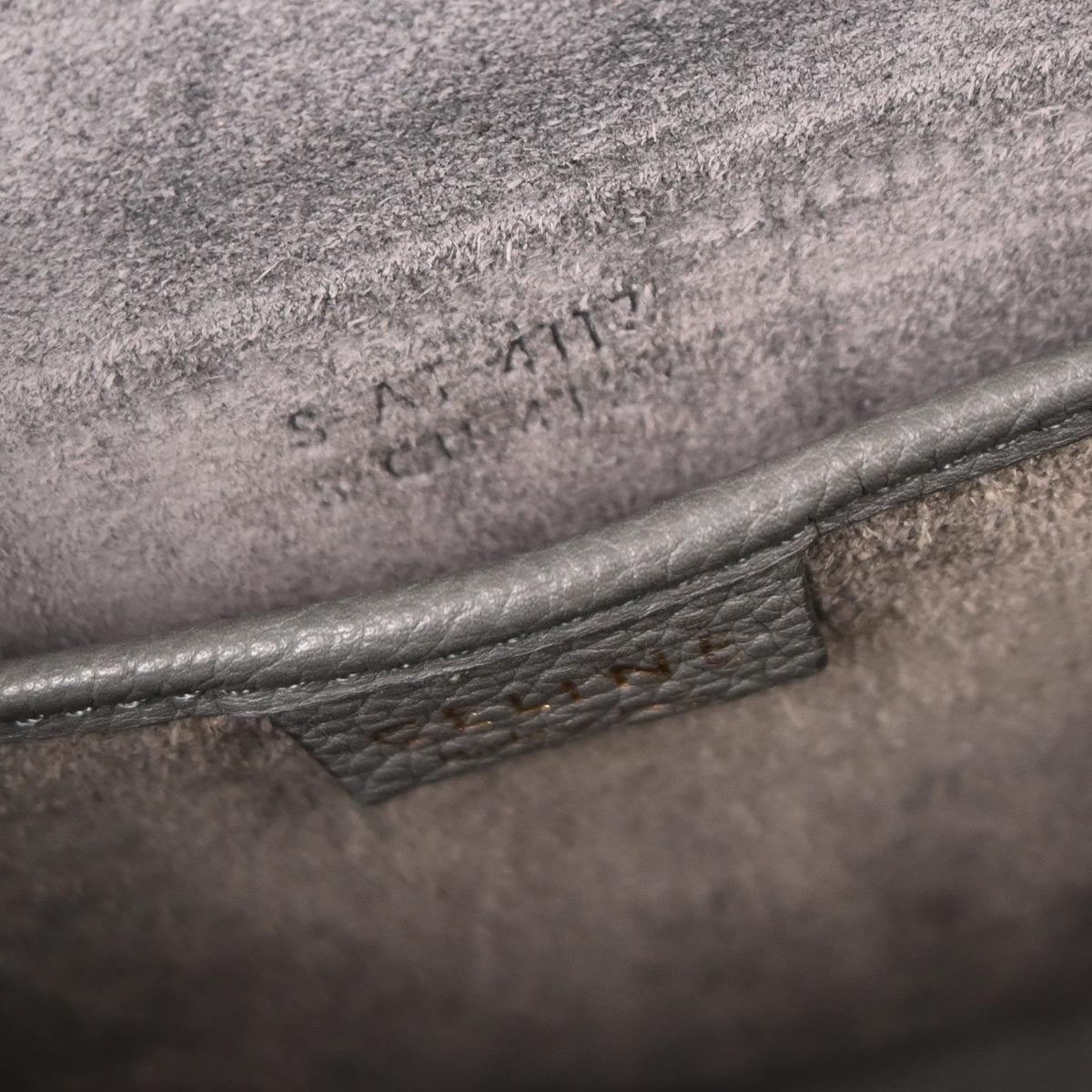 Celine Gray Nano Luggage 2way Shoulder Tote Bag