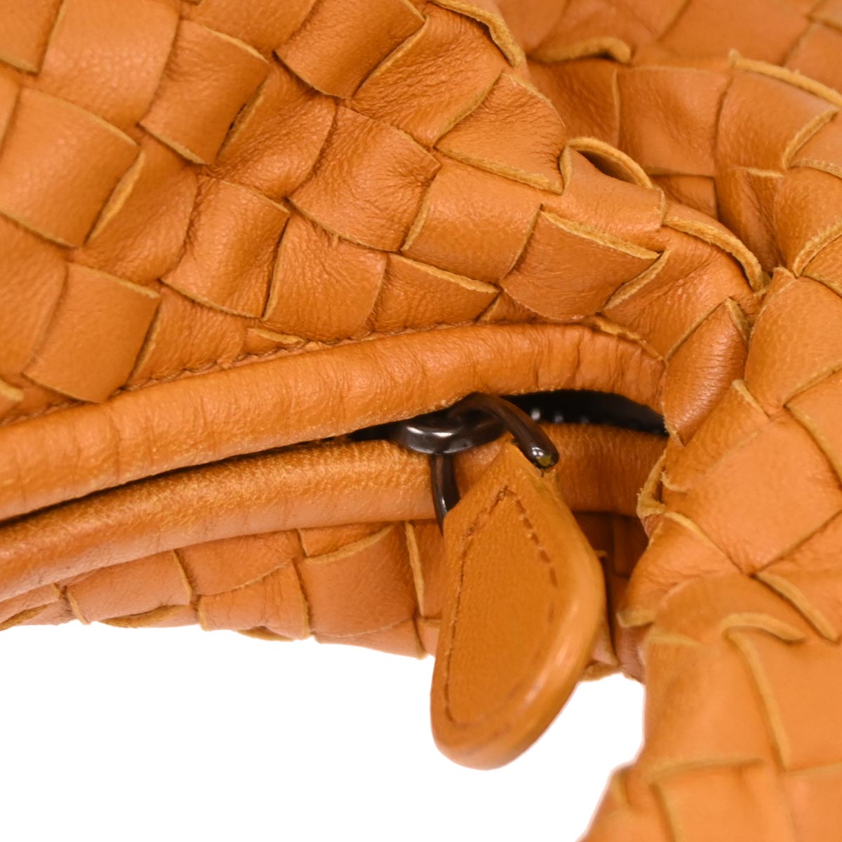 Bottega Veneta Orange Intrecciato Hobo Handbag