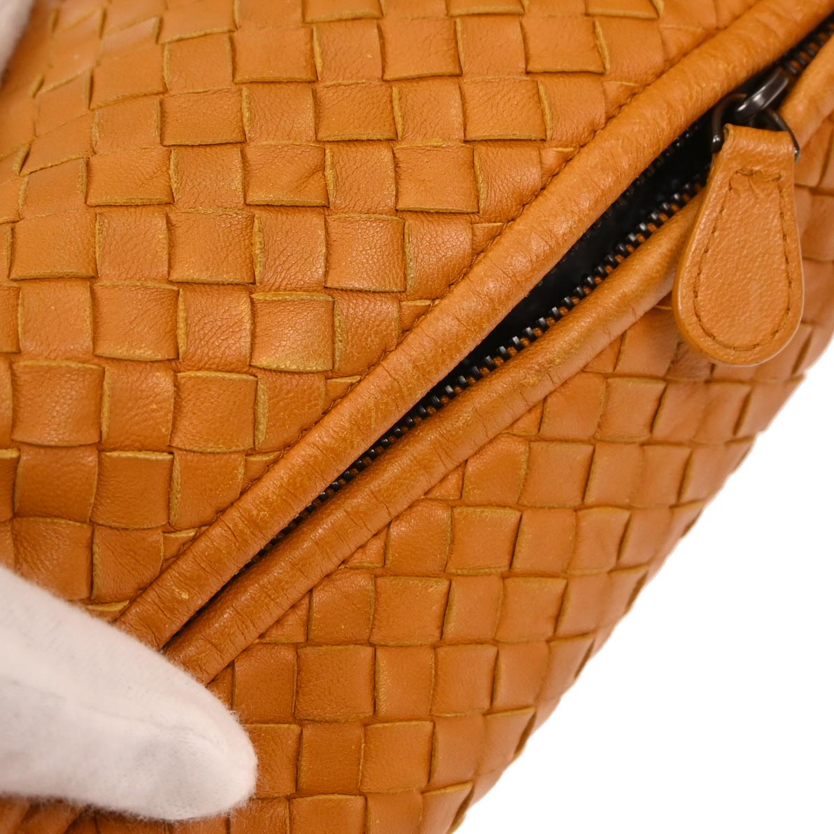 Bottega Veneta Orange Intrecciato Hobo Handbag