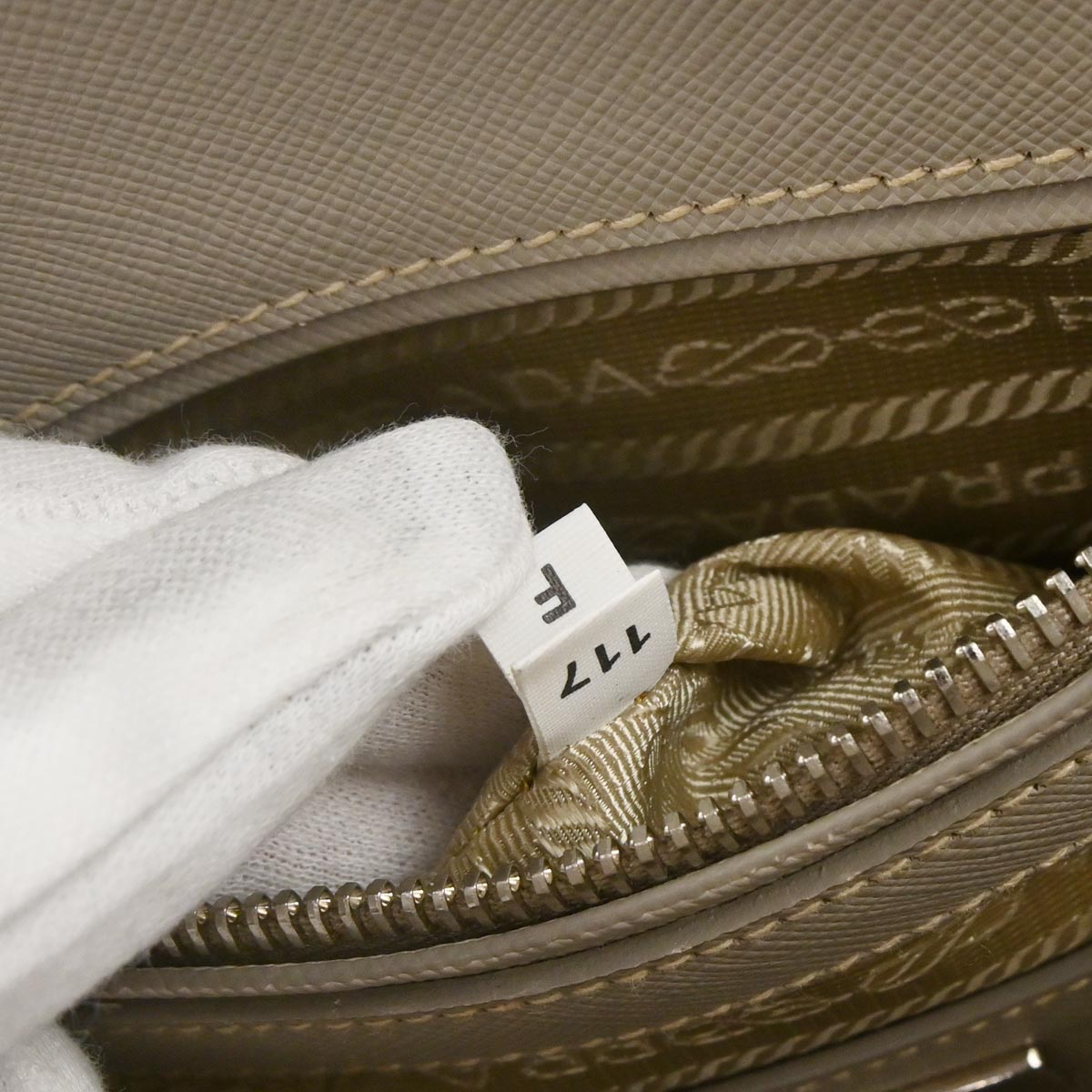 Prada Gray Leather 2way Shoulder Tote Handbag