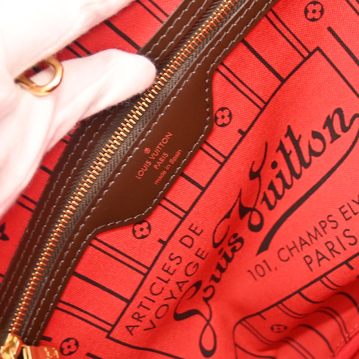 Louis Vuitton Damier Neverfull MM Shoulder Tote Bag N51105