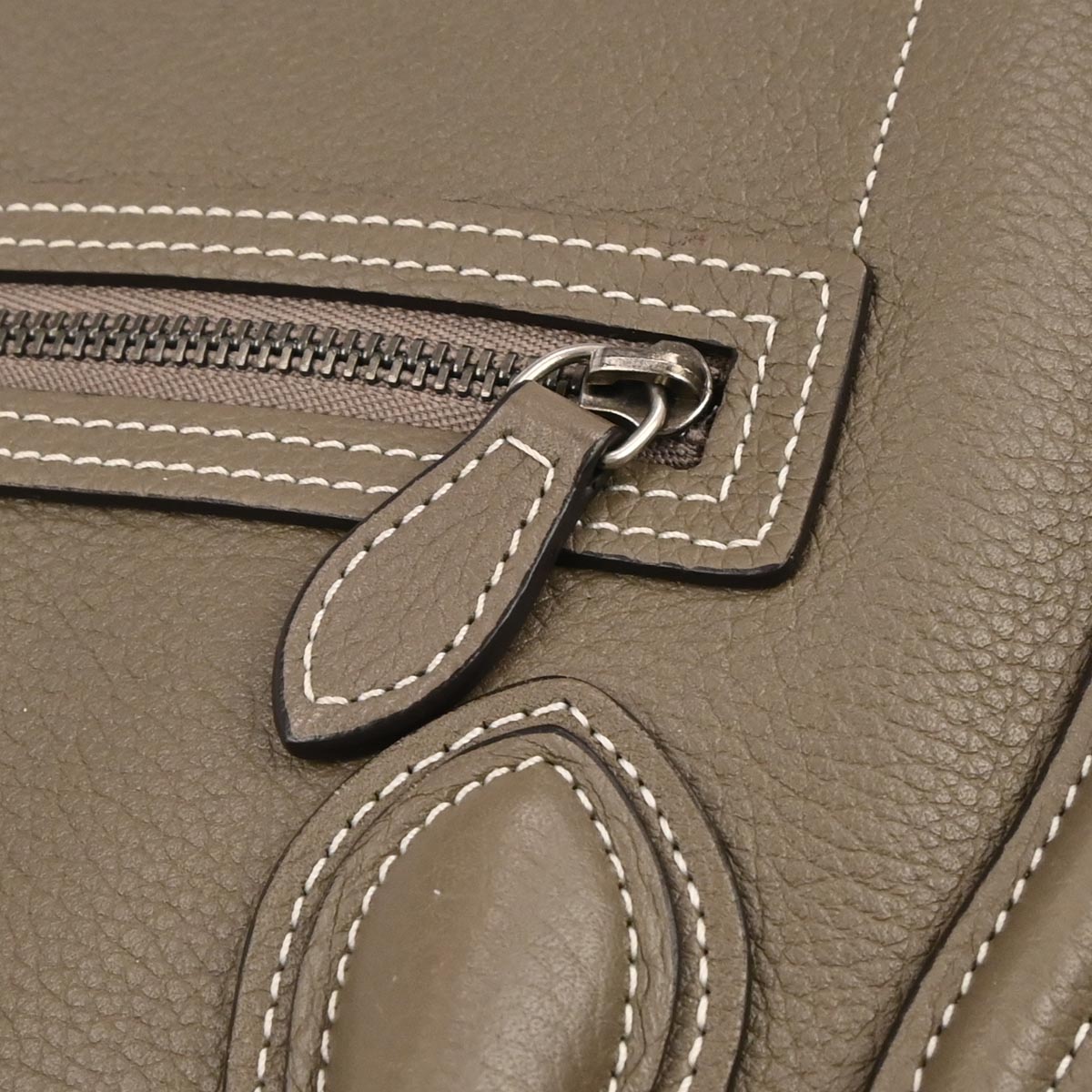 Celine Gray Nano Luggage 2way Shoulder Tote Bag