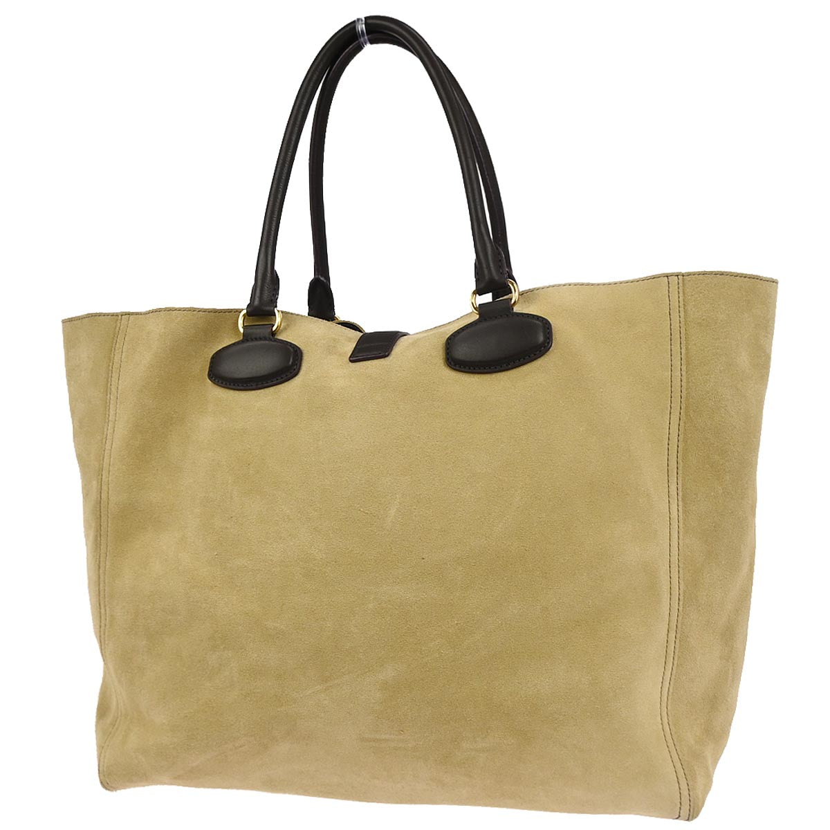 Loewe Beige Suede Leo Tote Bag
