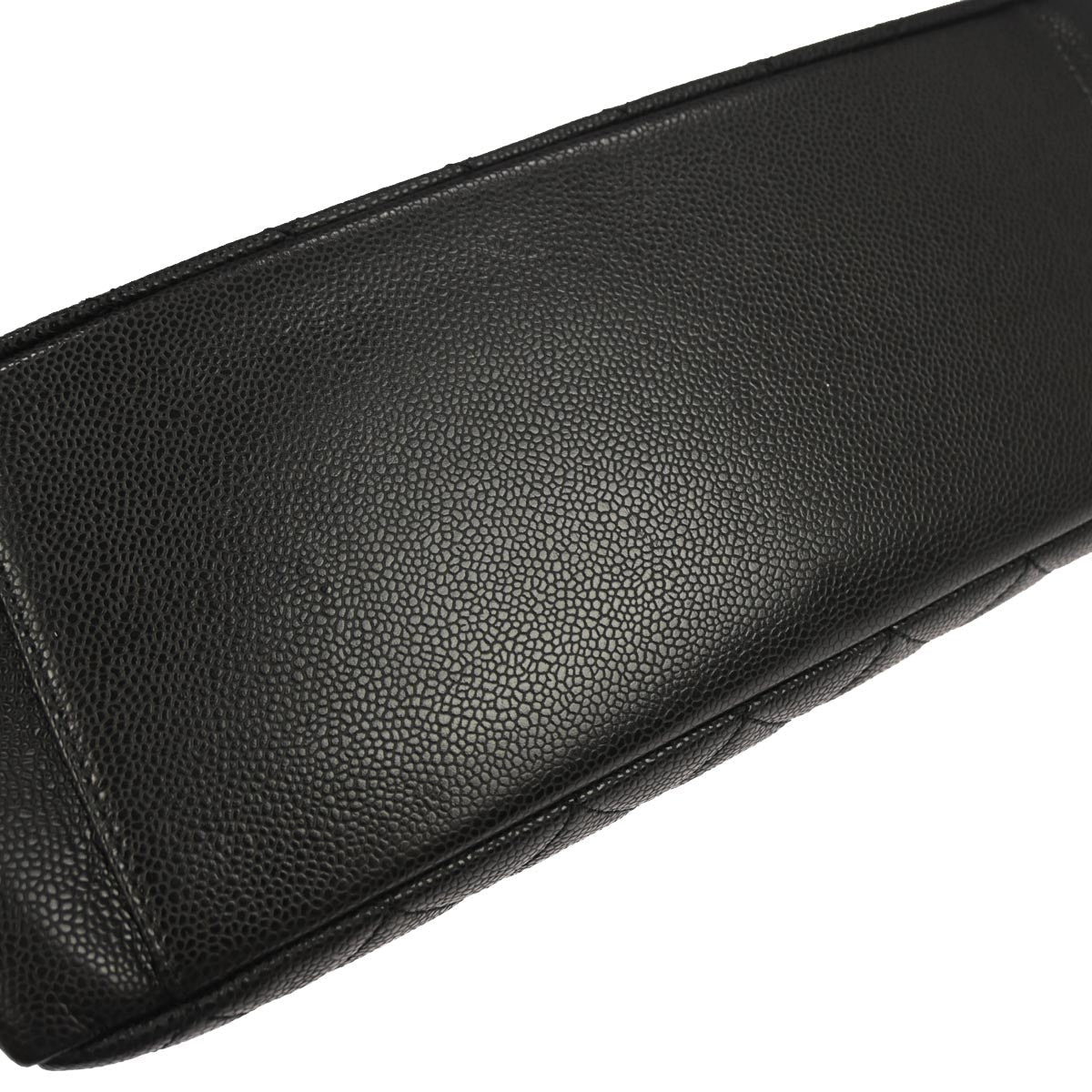 Chanel 2011 Black Caviar Skin Grand Shopping Tote GST Chain Handbag