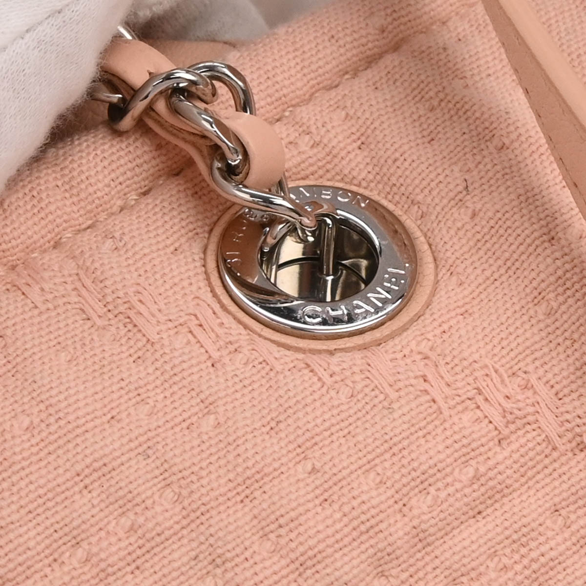 Chanel 2019 Light Pink Canvas Deauville 2way Shoulder Tote Bag