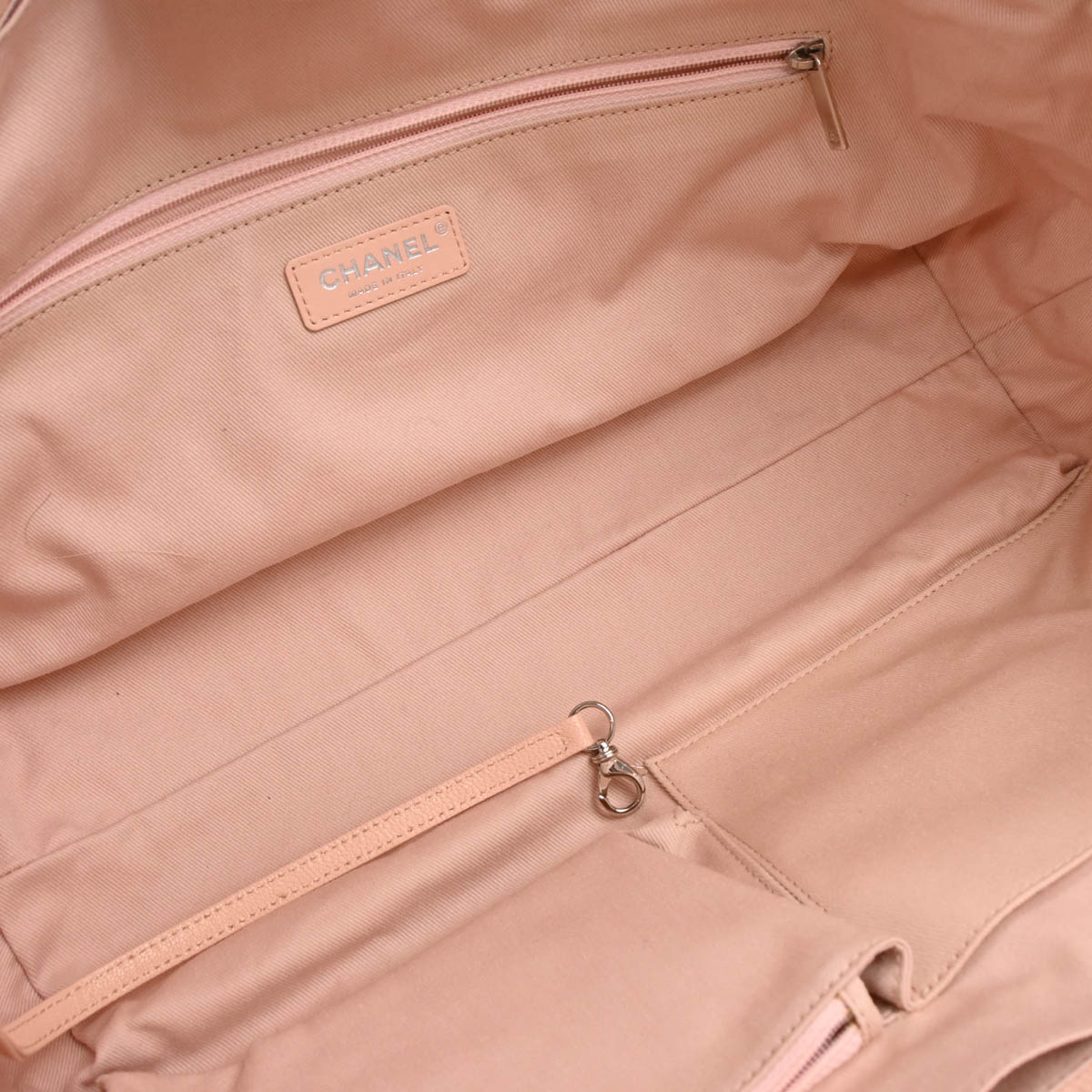 Chanel 2019 Light Pink Canvas Deauville 2way Shoulder Tote Bag