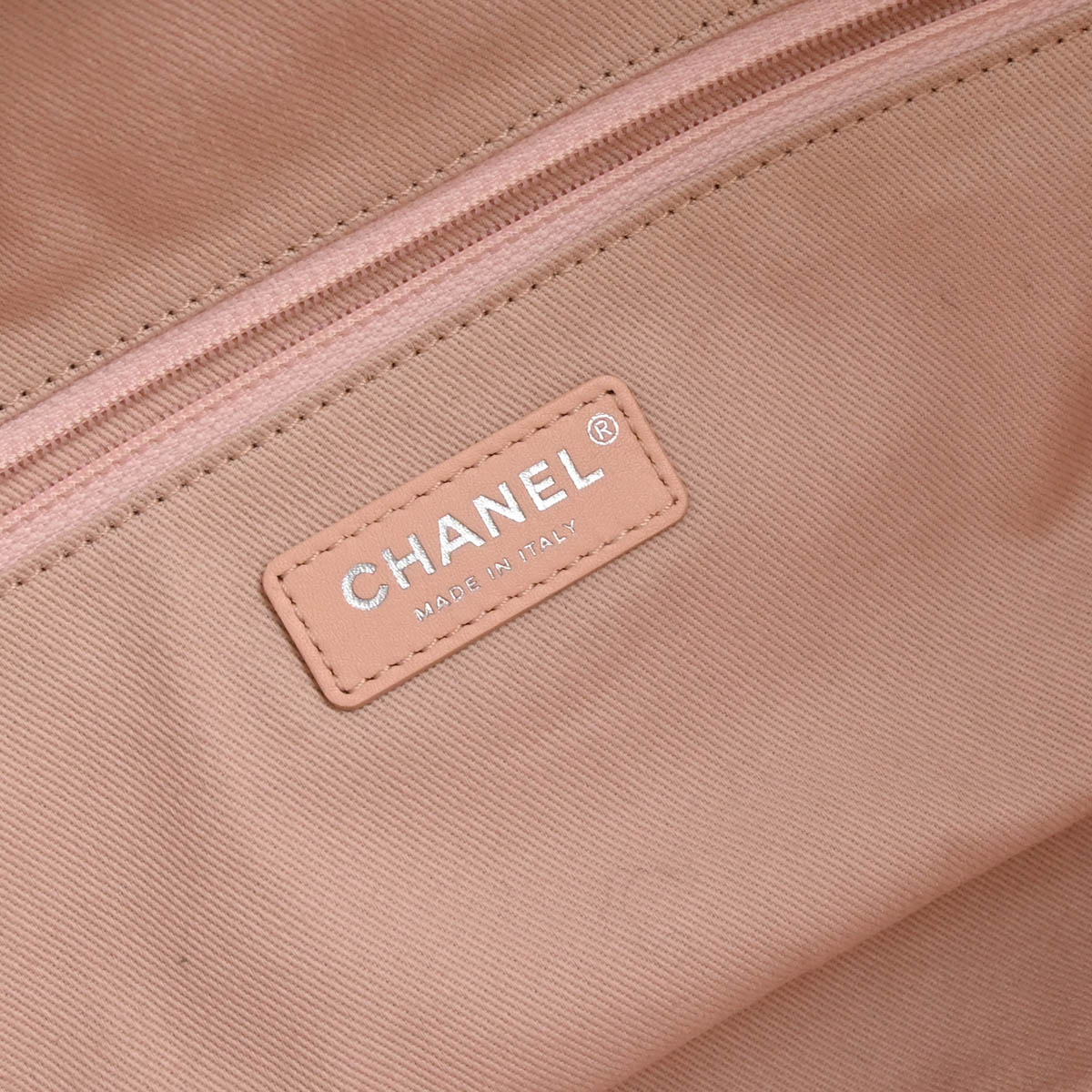 Chanel 2019 Light Pink Canvas Deauville 2way Shoulder Tote Bag