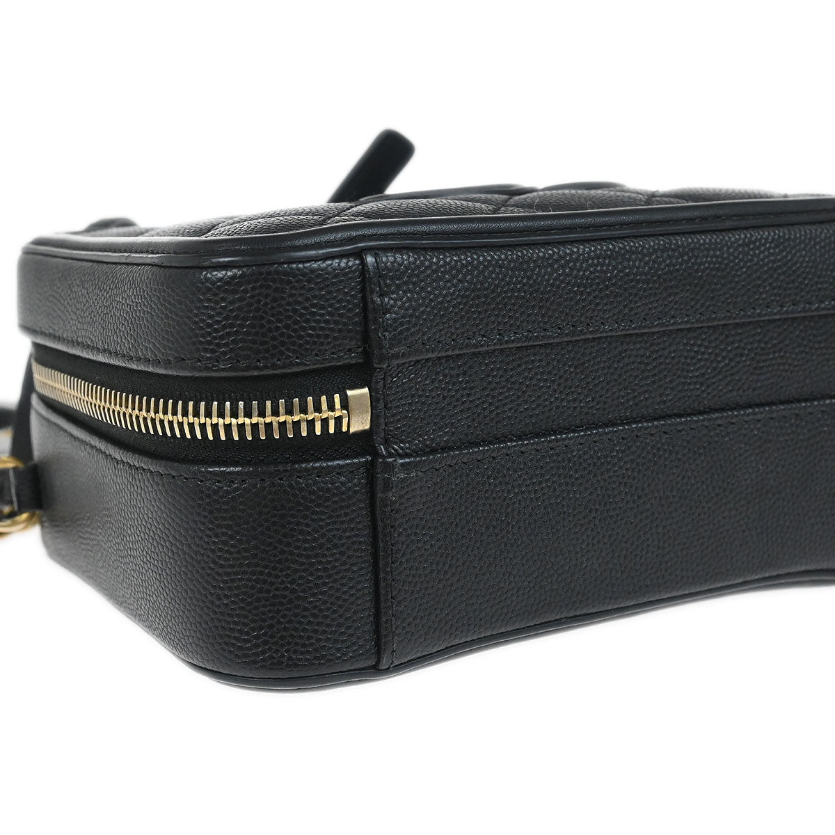 Chanel 2018 Black Caviar Skin CC Filigree 2way Vanity Shoulder Handbag