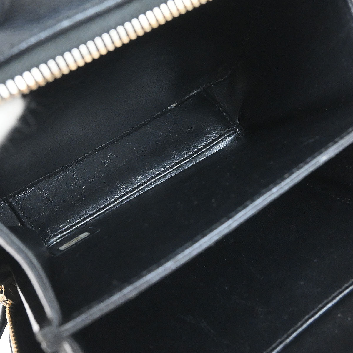 Chanel 2018 Black Caviar Skin CC Filigree 2way Vanity Shoulder Handbag