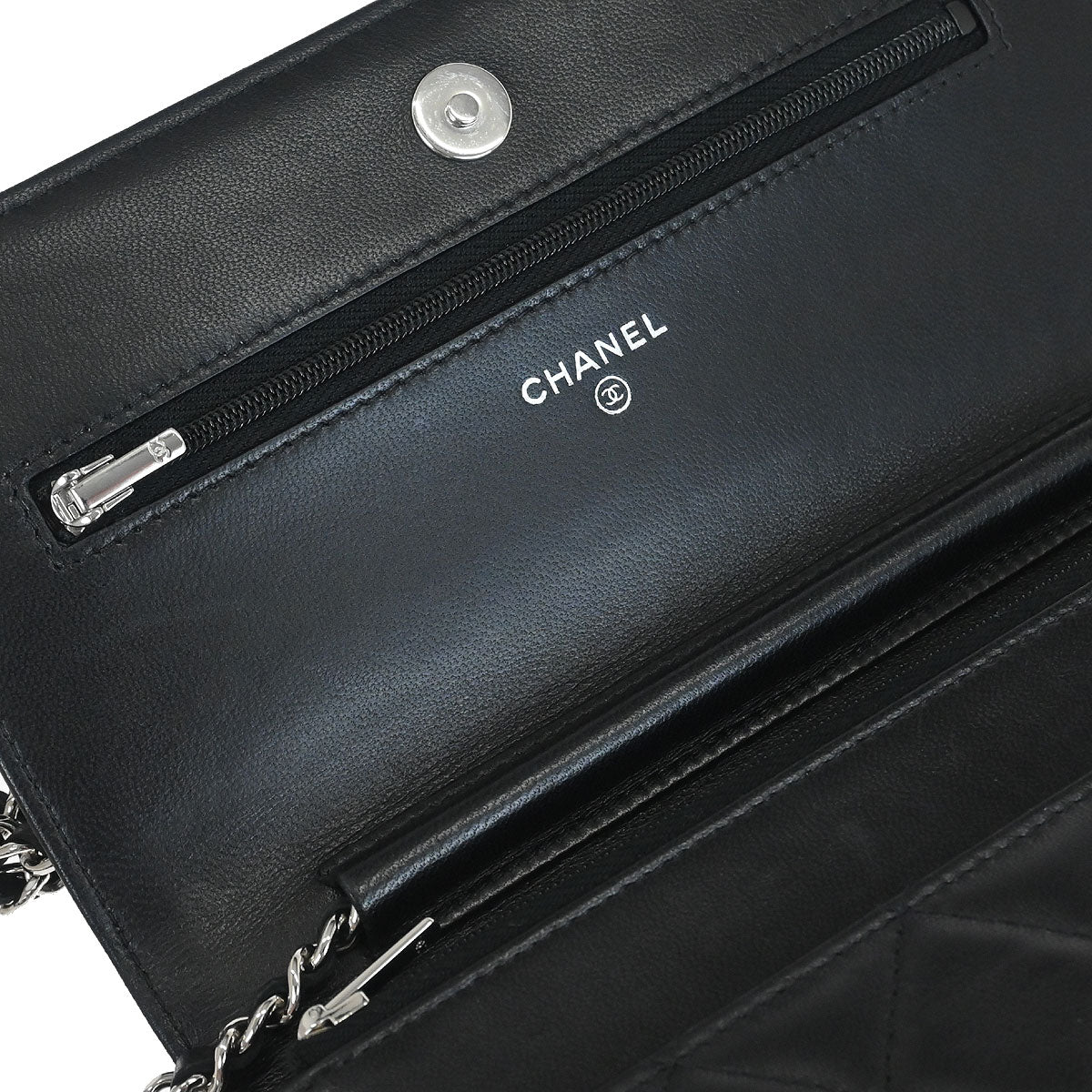 Chanel 2019 Black Lambskin Classic WOC Wallet on Chain Bag