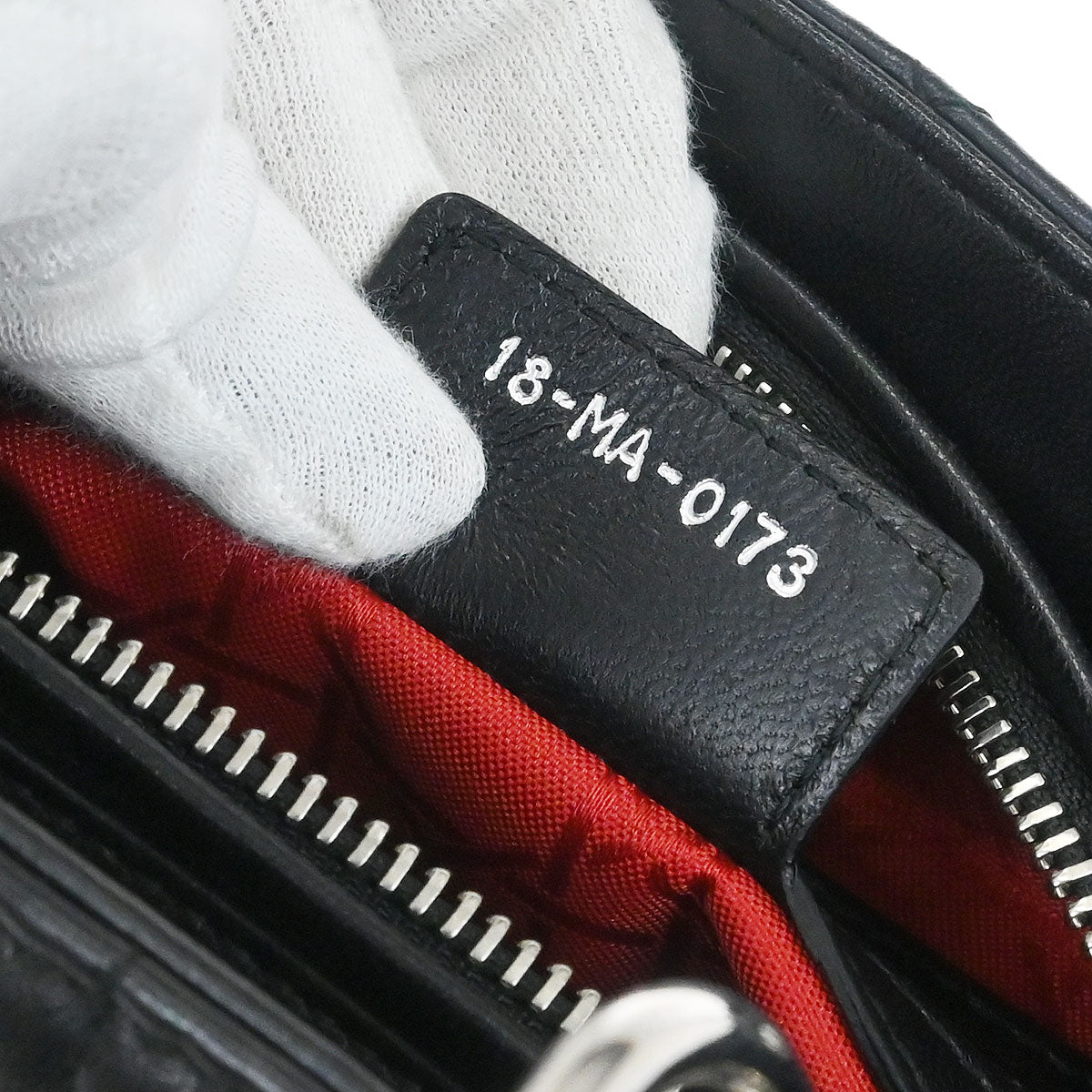 Christian Dior Black Lambskin Lady Dior Cannage 2way Shoulder Handbag