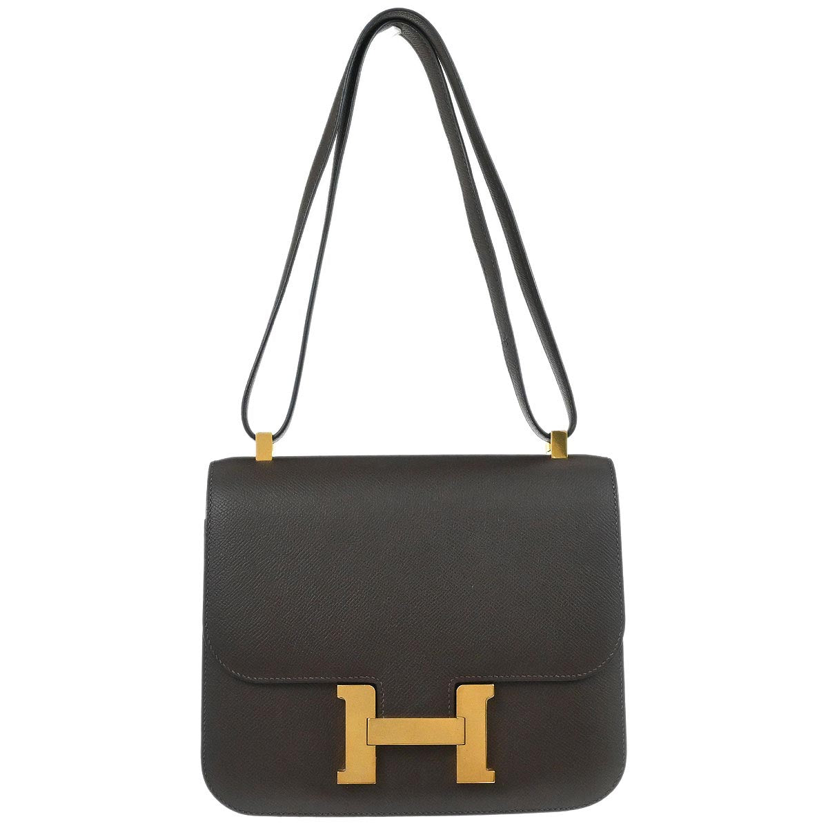 Hermes Moka Epsom Constance 23 Shoulder Bag