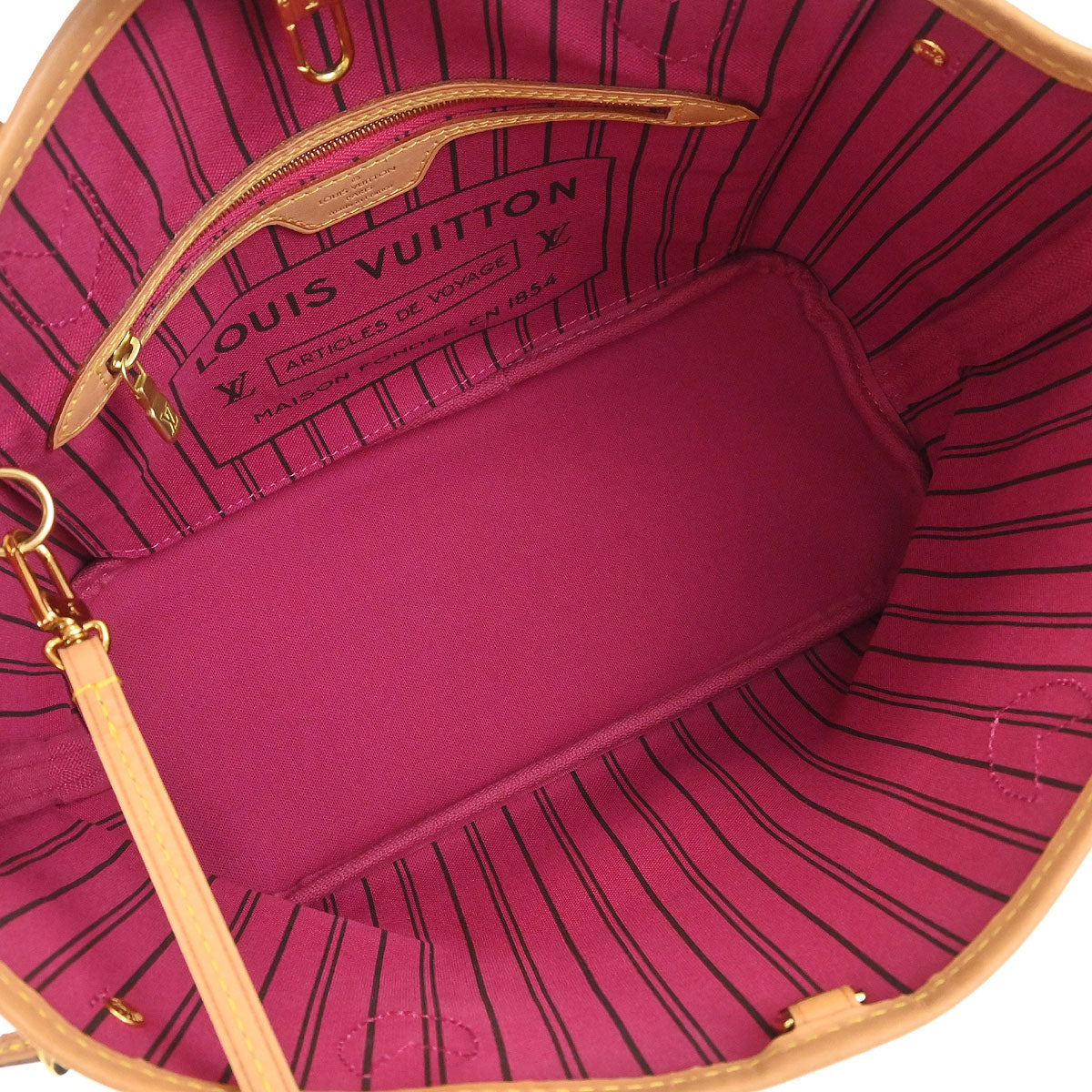 Louis Vuitton Pink Monogram Neverfull NM PM Tote Handbag M41245