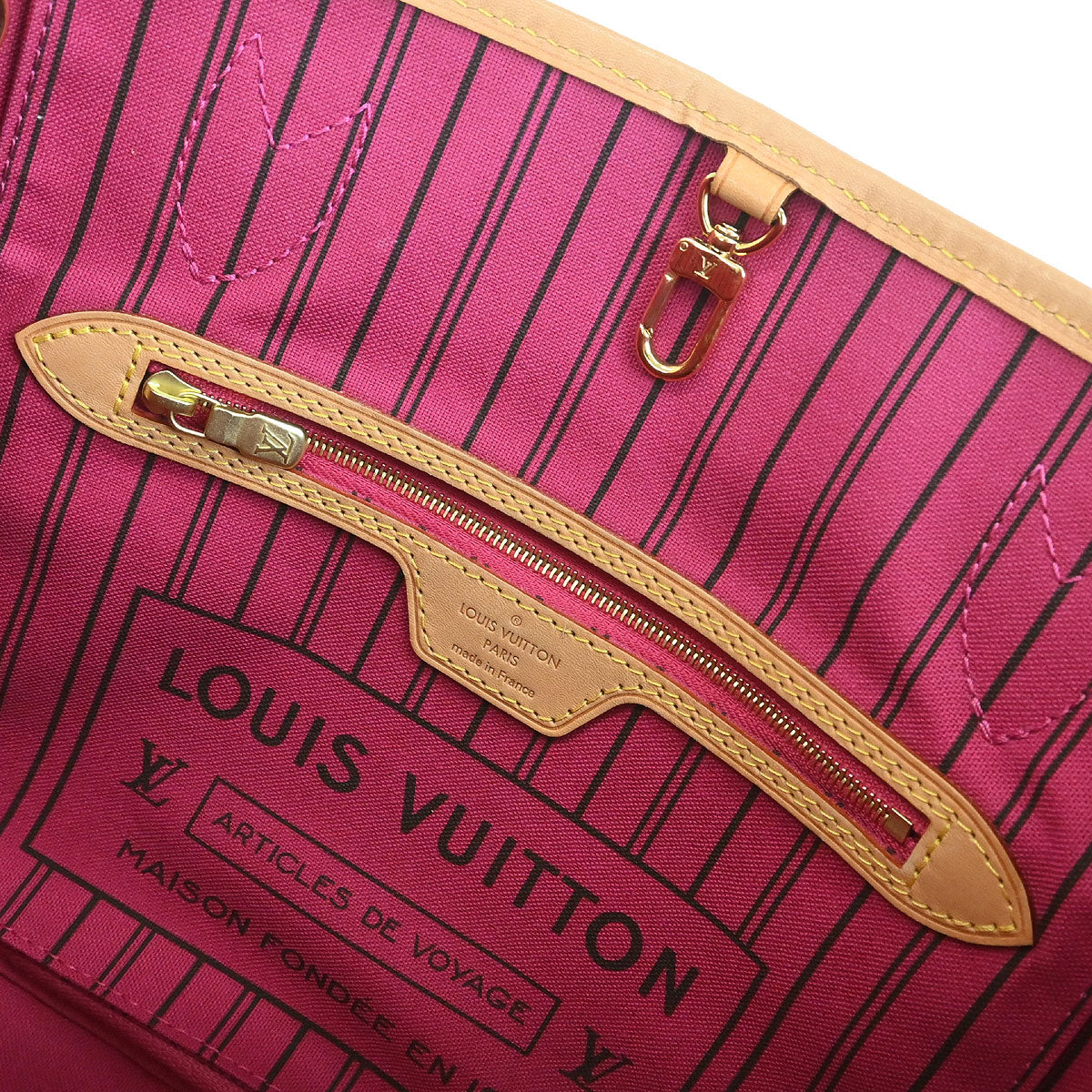 Louis Vuitton Pink Monogram Neverfull NM PM Tote Handbag M41245