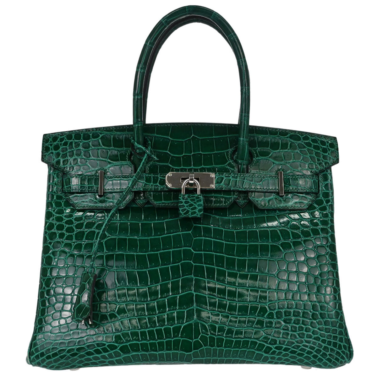Hermes * Vert Emerald Porosus Birkin 30 Handbag