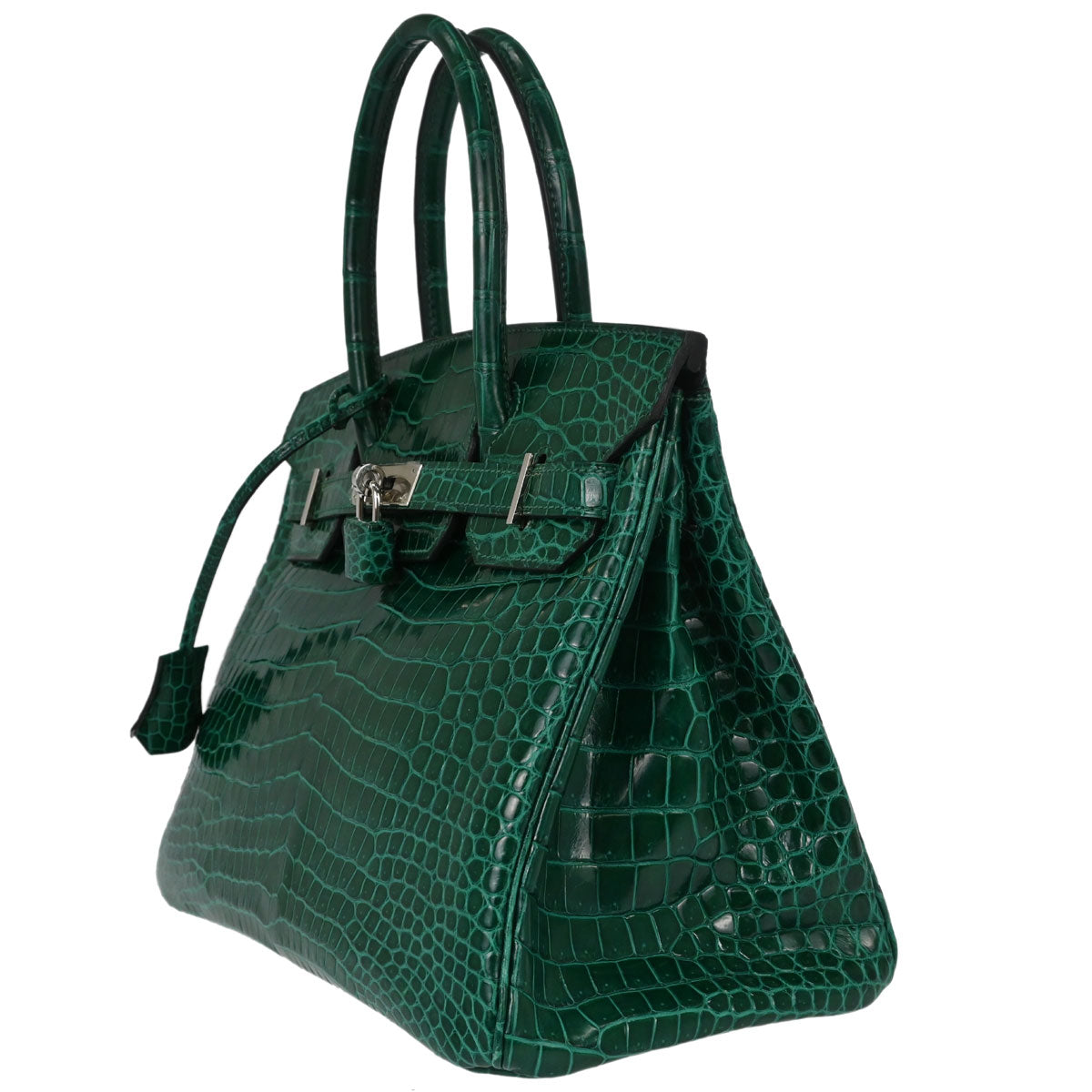 Hermes * Vert Emerald Porosus Birkin 30 Handbag