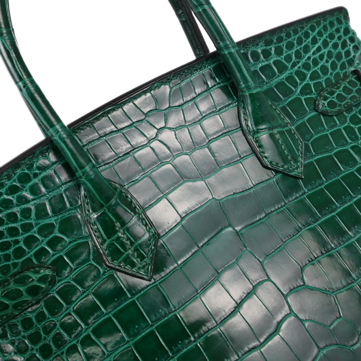 Hermes * Vert Emerald Porosus Birkin 30 Handbag