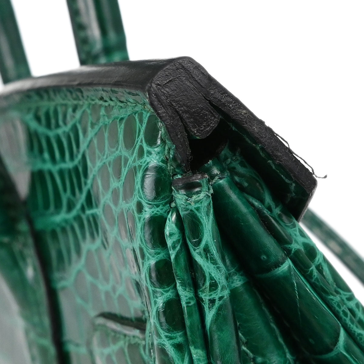 Hermes * Vert Emerald Porosus Birkin 30 Handbag
